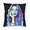 Shakira Retro s Square Pillowcase Polyester Linen Velvet Printed Zip Decorative Bed Cushion Cover