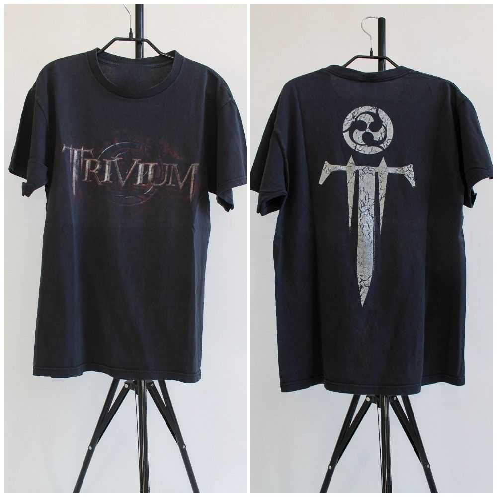 

2 Sides Trivium Logo Black Cotton T Shirt Full size S5XL DS789 Unisex T-Shirt S