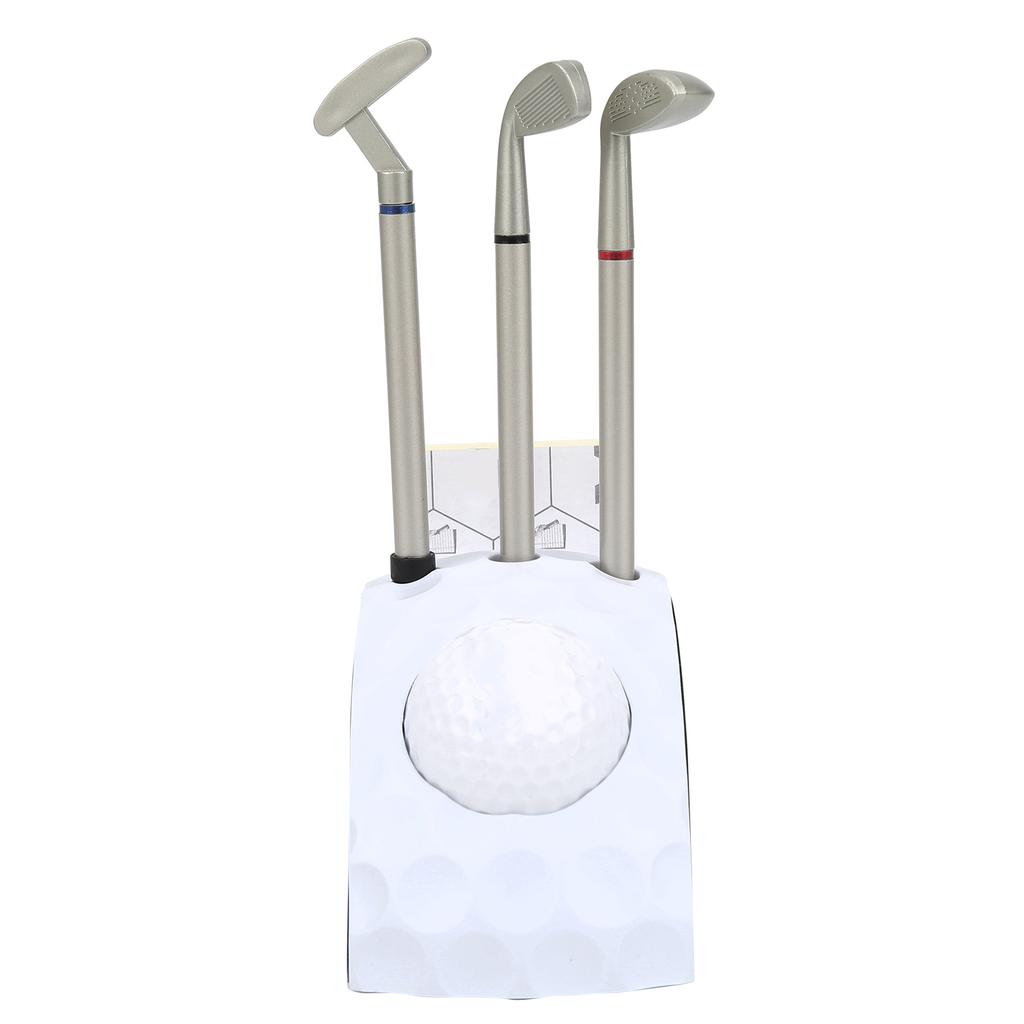 Desktop Small Golf Putter Pen Holding Stand Decoration Golf Pen Set with 3Pcs Pens