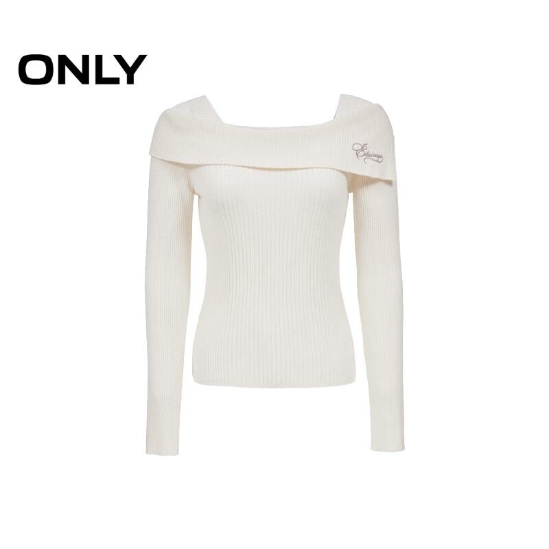 ONLY Women's Ribbed Off-Shoulder Knit Long-Sleeve Top