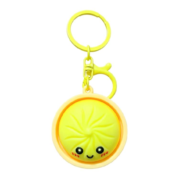 Miniature Steamed Bun Keyring Food Shaped Keychain Present For Friend Family Fashion Accessory for Backpack