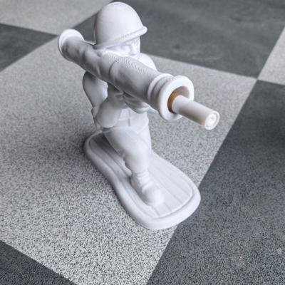 Creative Soldier Pen Holder Figurine, 3D Printed Military Army Man Pen Stand, Unique Desk Organizer for Office Home Decor