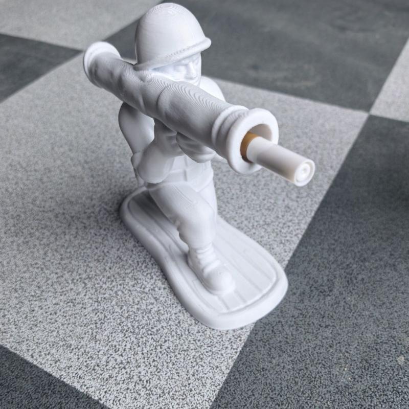 Creative Soldier Pen Holder Figurine, 3D Printed Military Army Man Pen Stand, Unique Desk Organizer for Office Home Decor
