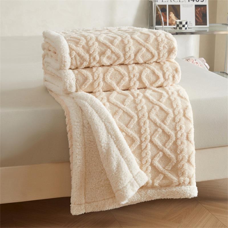 Dicke Warme Fleece-Kuscheldecke Extra Weich Flanell Karomuster für Couch Sofa Ganzjahres-Gemütlichkeit für Bett Homeoffice Geschenk