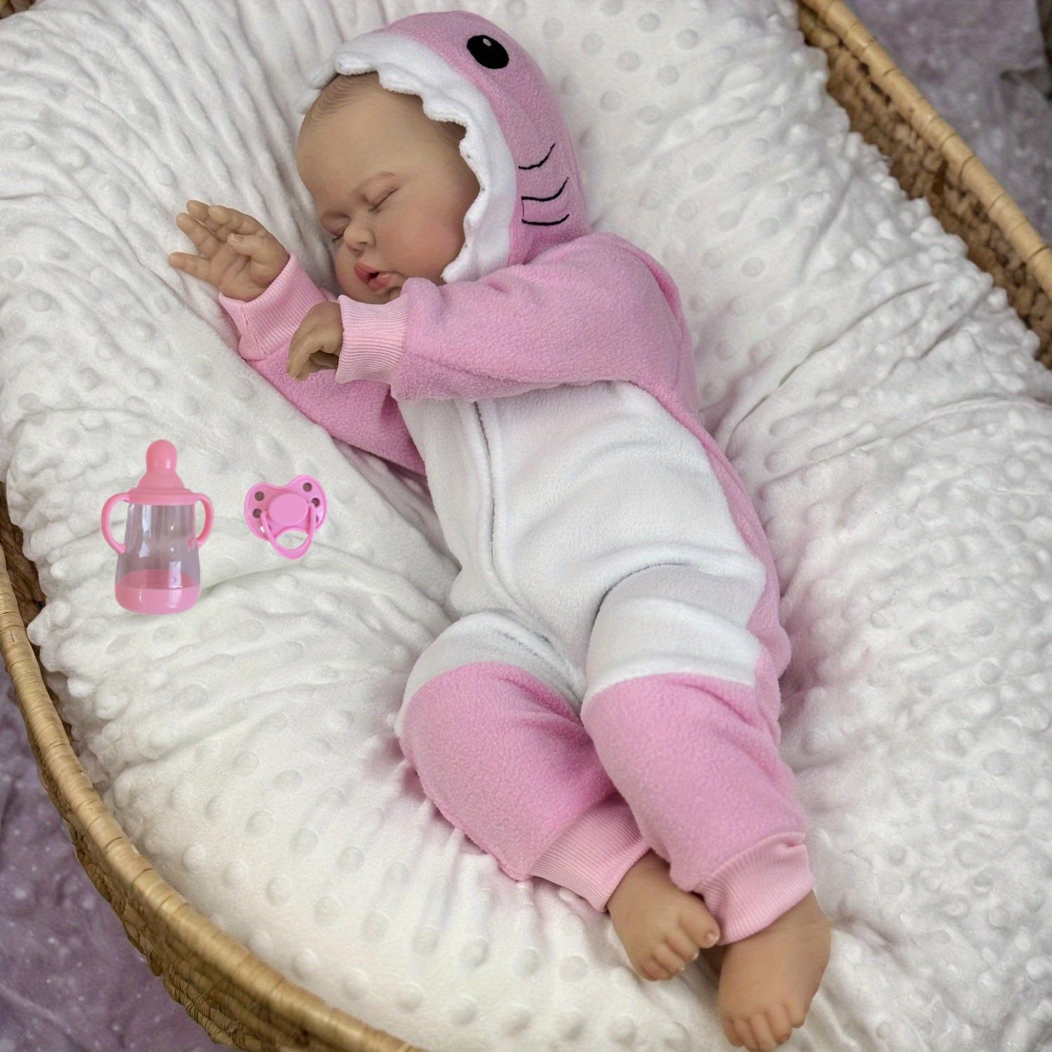 

BZDOLL 20 дюймов 3D кожа с видимыми венами 50 см Толстый реборн Спящая кукла-младенец Игрушка Тканевое тело Виниловые конечности Кукла для девочек Реалистичный подарок на день рождения cloth body doll