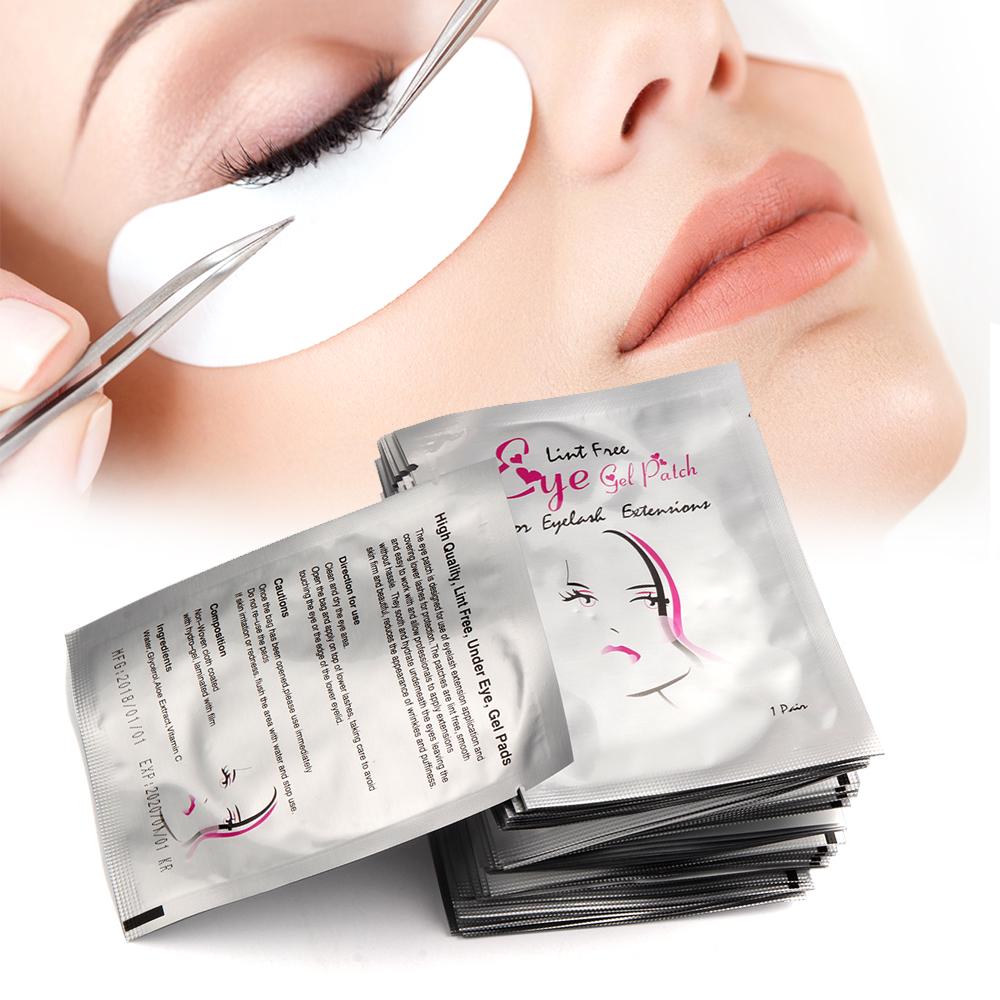 50 Pairs Beauty Eye Pads Eye Lash Eyelash Extension Paper Patch Tips Gel Sticker Wraps Patches