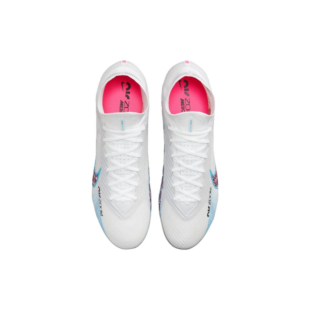 Nike Men's Zoom Mercurial Superfly 9 Elite FG 'Blast Pack' (Unisex) White / Pink Blast / Indigo Haze / Baltic Blue Soccer Shoes DJ4977 146