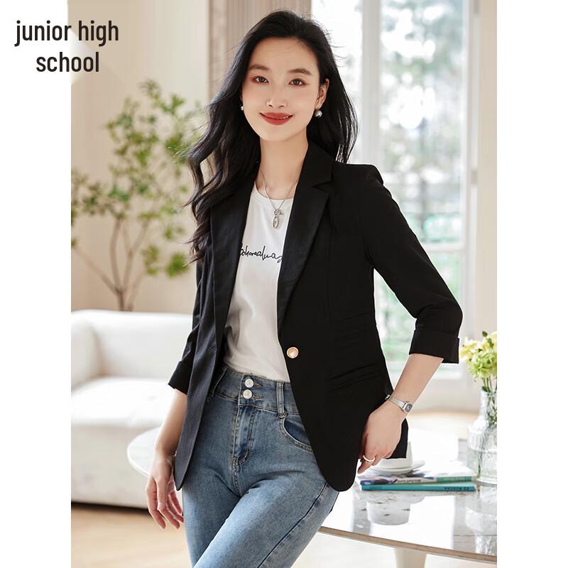Chushen Women s Three-Quarter Sleeve Blazer M