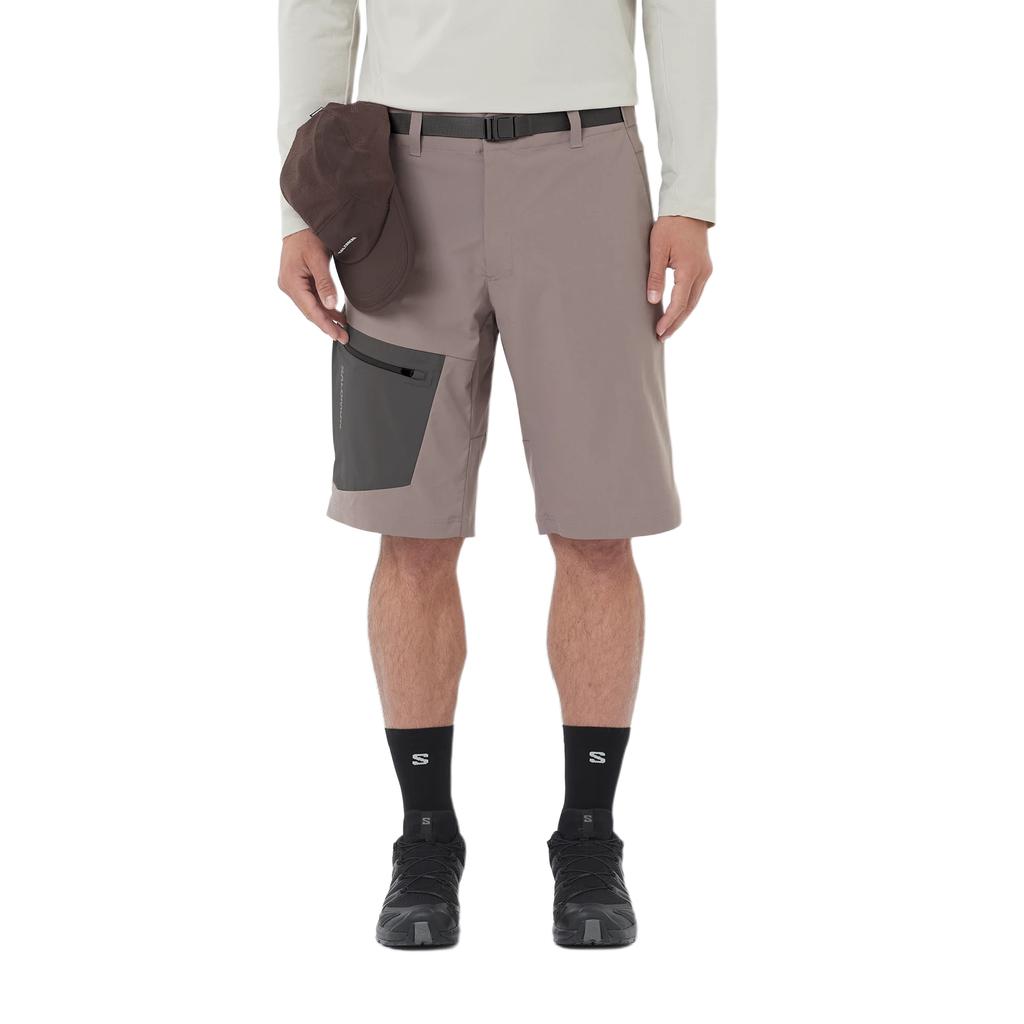 Salomon Outerpath Water-Resistant Tear-Resistant Color-Block Hiking Shorts Men shorts C27548