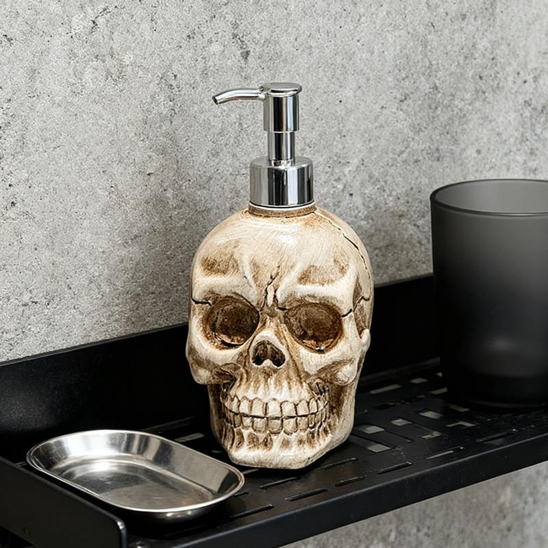 Skull Shape Bathroom Dispenser Bottle With Press Pump For Hand Soap And Shower Gel