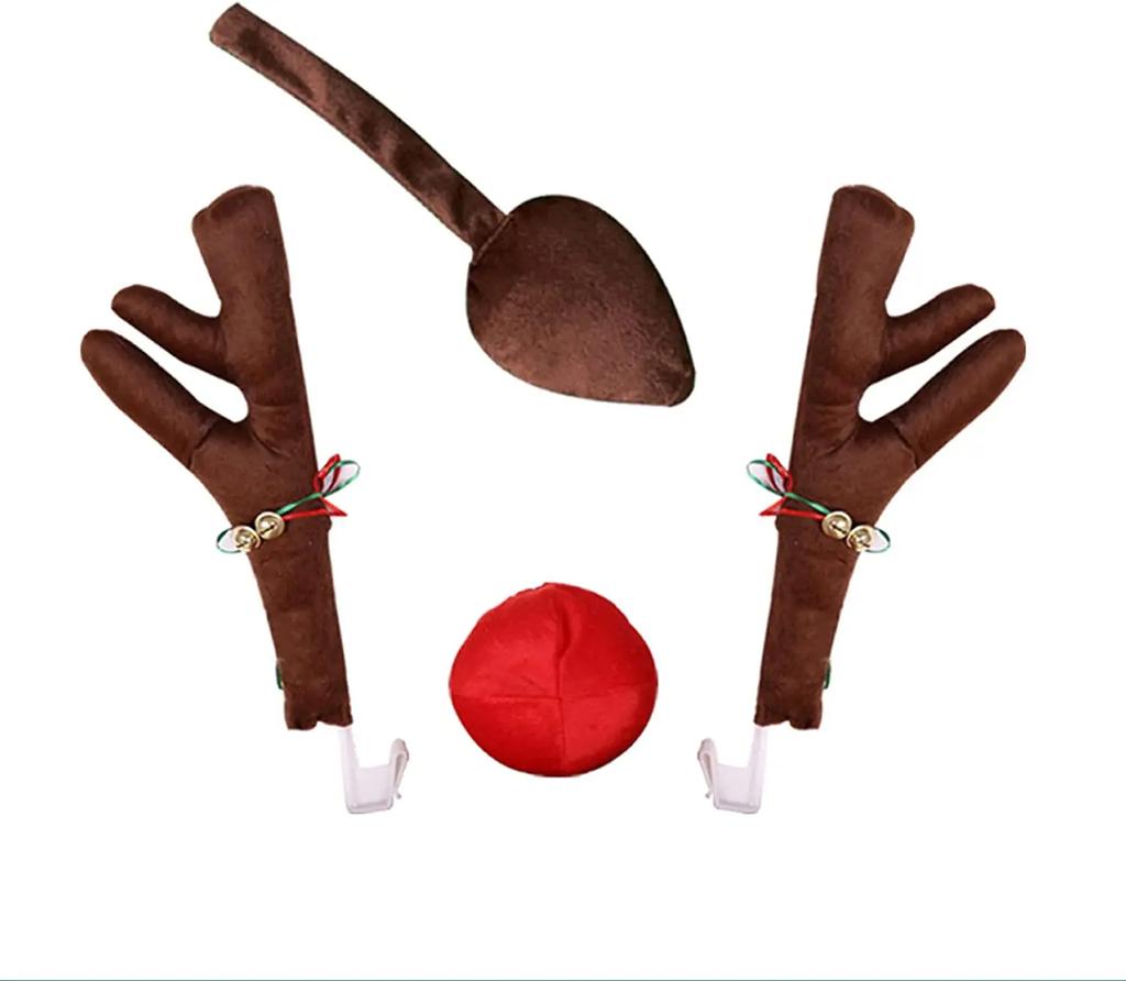 Christmas Car Decoration Large Antlers Christmas Decoration Car Decoration Christmas Antlers with Car Deer Tail