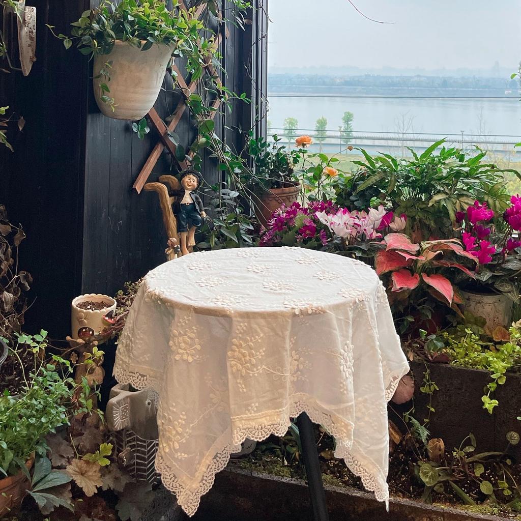 Tablecloth Three-Dimensional Embroidery Light Luxury Table Cover White Lace Table Cloth Rectangular Tablecloths Home Decor