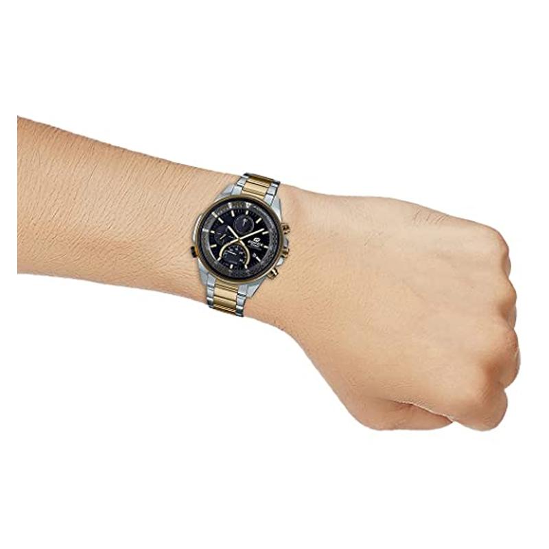 Casio EDIFICE 100 meters waterproof quartz movement stainless steel strap Japanese and Korean watch men's watch black EFS-S590SG-1AV