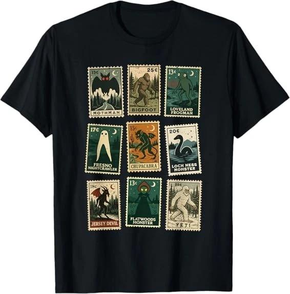 TRENDING! Cryptid Monster Stamps Design Great Gift Idea T-Shirt S-3XL M