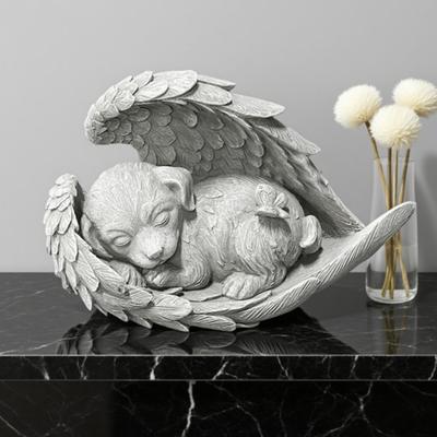 Personalized Cat Memorial Stone for Garden Resin Tombstone Marker with Eternal Love And Memory Guardian Angel Sculpture Emotional Souvenir