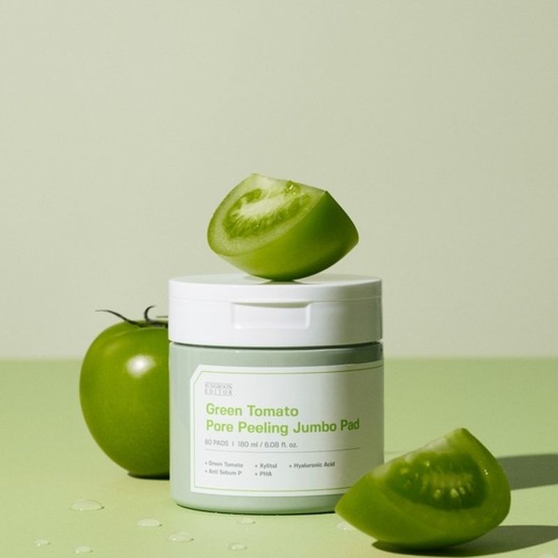 SUNGBOON EDITOR Green Tomato Pore Peeling Jumbo Pads (60 sheets) 180ml