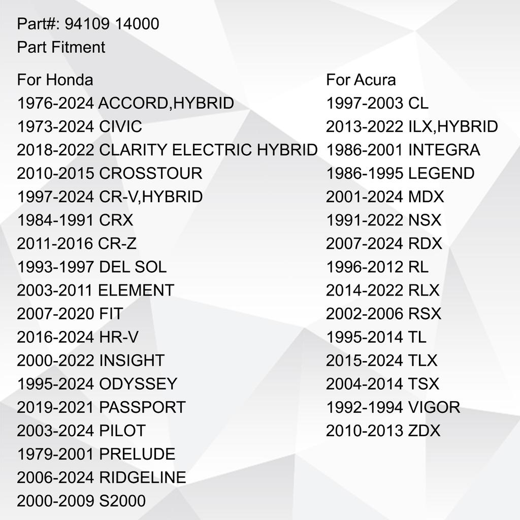 14mm Hliníkové podložky pod šroub pro vypouštění motorového oleje Olejové těsnící podložky Pro Honda Civic Accord CR-V/CRV Pilot Odyssey 94109-14000
