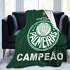 Decke mit Palmeiras Club-Logo-Muster, brasilianischer Fußball, weich, warm, leicht, Flanelldecke für Bett, Reisen, Hotel, Tagesdecke