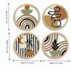 4pcs Round Shape Hanging Signs for Home 2D Wave Wall Hanging Decor Wall Decoration  Baby Room