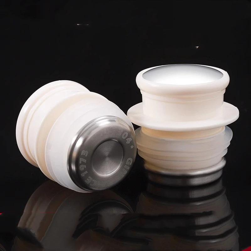 1Pcs Thermos Cup Accessories Thermos Bottle Stopper Stainless Steel Silicone Food Grade Kettle Cover S/L Replacement Parts