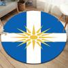 Flag Round Area Rug,Carpet Rug for Living Room Bedroom Sofa Playroom Decor,Non-slip Floor Mat