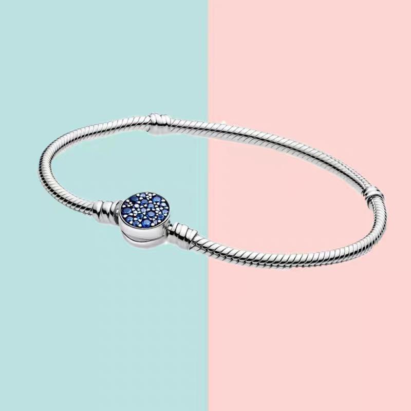 2026 New Style 925 Silver Crown Heart Snake Bone Chain, High-Quality Basic Beaded Bracelet for Women DIY Jewelry Making