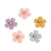 50PCS Multi-purpose Flower Patch Fabric With Rhinestone Flower Applique DIY   Hair Clips Decor