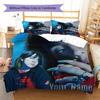 Biancheria da letto personalizzata Billie Eilish, Set copripiumino Copripiumino Federa Regalo di compleanno per la casa(1 * copripiumino + 2 * federa, senza nucleo) -HE31