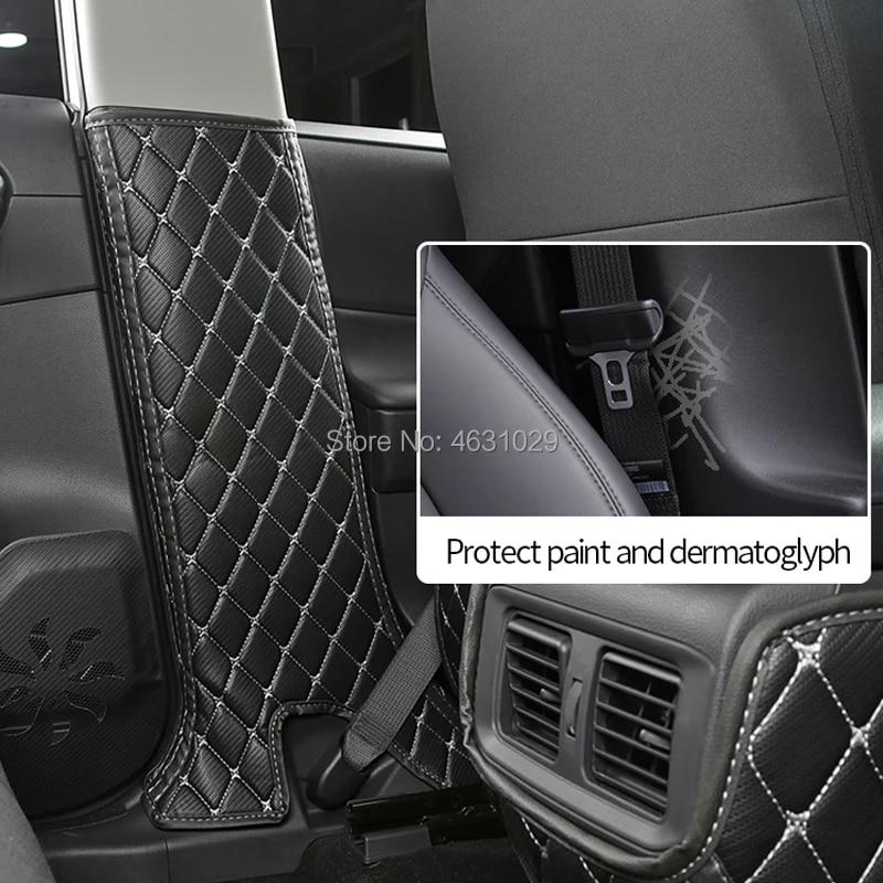 For Toyota RAV4   B-pillar protector Anti-kick Pad Anti-dirty Pad Case Cover Sticker