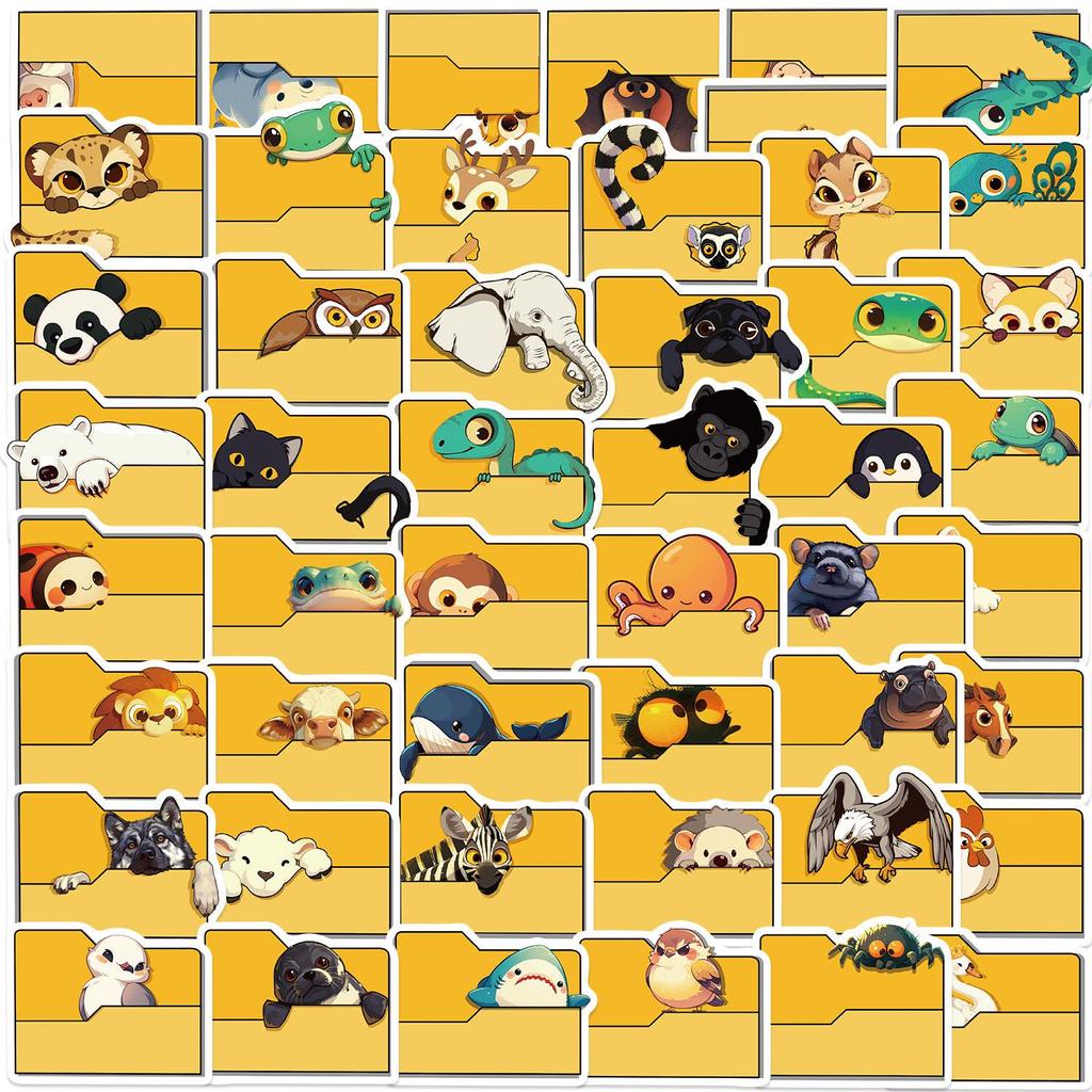 Sada samolepek divoké zvěře: Los, Alpaka, Panda & Lev