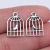 40pcs Charms Lovely Bird Antique Bronze Silver Color Pendants Making DIY Handmade Craft Finding Jewelry