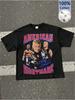 American Nightmare Wrestling Tribute Graphic Black TShirt Casual Print Comfortable And Versatile