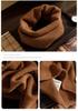 Men's 100% Pure Cashmere Knitted Neck Warmer - Autumn/Winter Style with Rolled Edge for Added Warmth and Comfort