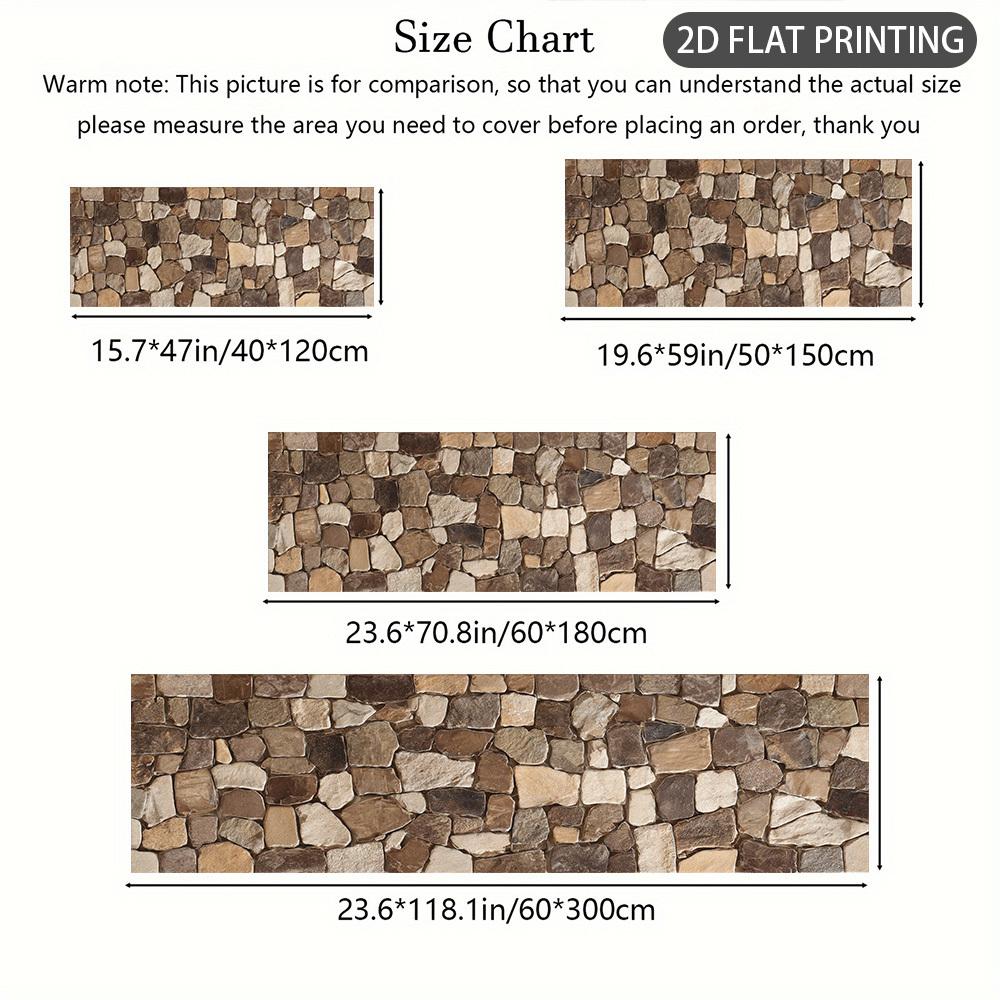 1Pcs Modern Minimalist Irregular Stone Block Non-Slip Washable Area Rug Runner for Entryway, Living Room, Bedroom & Patio