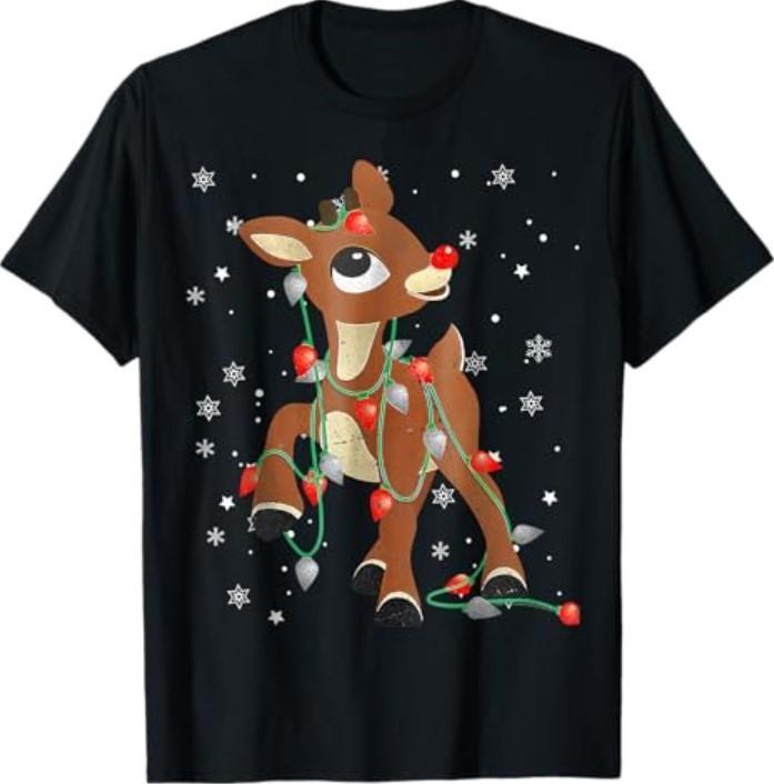 Cute Rudolph The Red Nose Reindeer for Christmas T-Shirt Unisex T-Shirt M