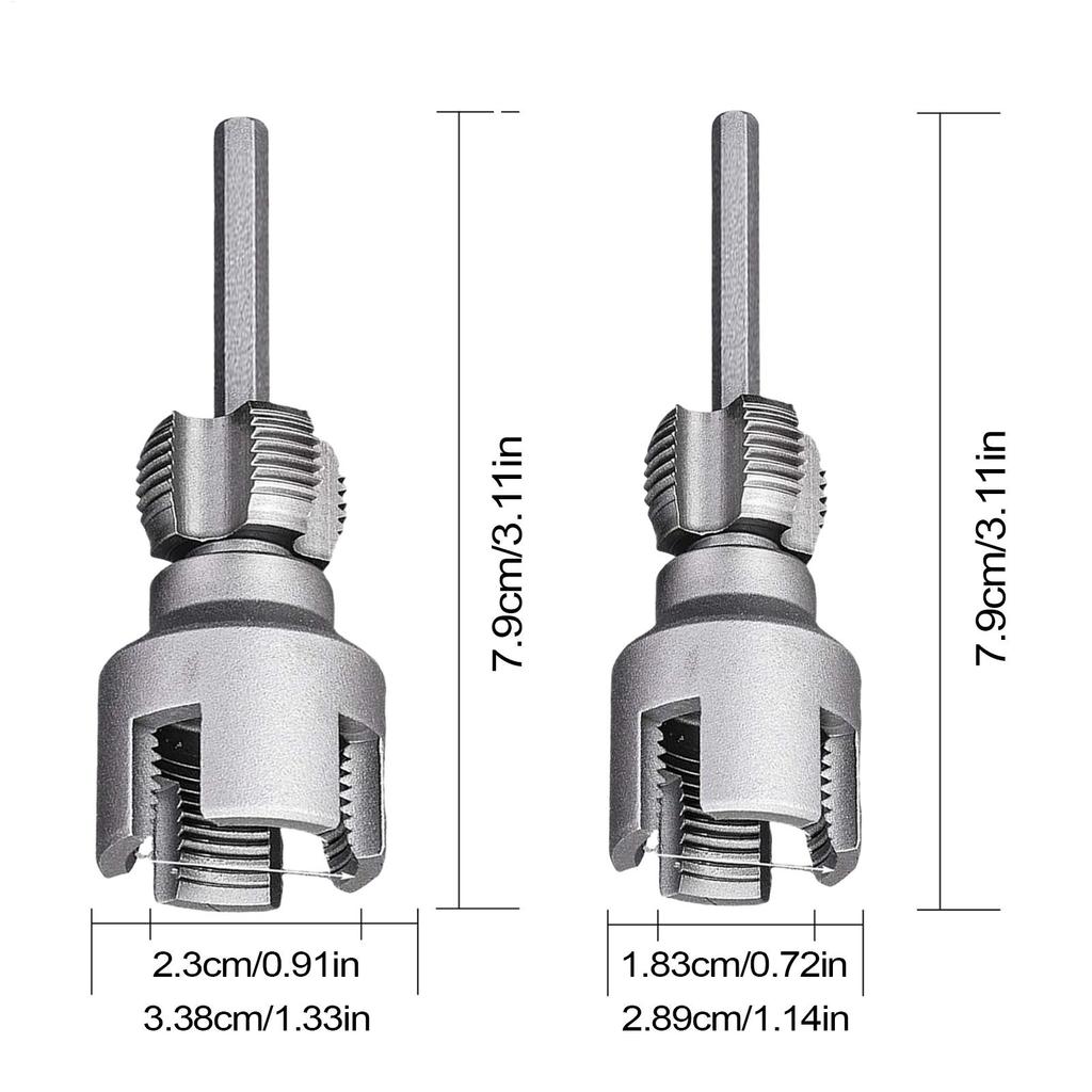 PVC Pipe Threader for Electric Drill Internal External Threads 1/2 & 3/4 Dies Water Pipes Opener Detachable PPR Threading Tool