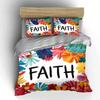 Floral Faith Decor Set Soft Comfortable Duvet Cover Bedding Set Included 1*Duvet Cover & 2*Pillowcases, Gift