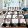 Purple Leopard Print Three-Piece Quilt Cover 3D Digital Printing Bedding Set Bed Cover