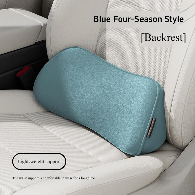 Car Seat Pillow Memory Foam Lumbar Support Breathable Back Protector Suitable for Office Chairs and Car Interior Accessories