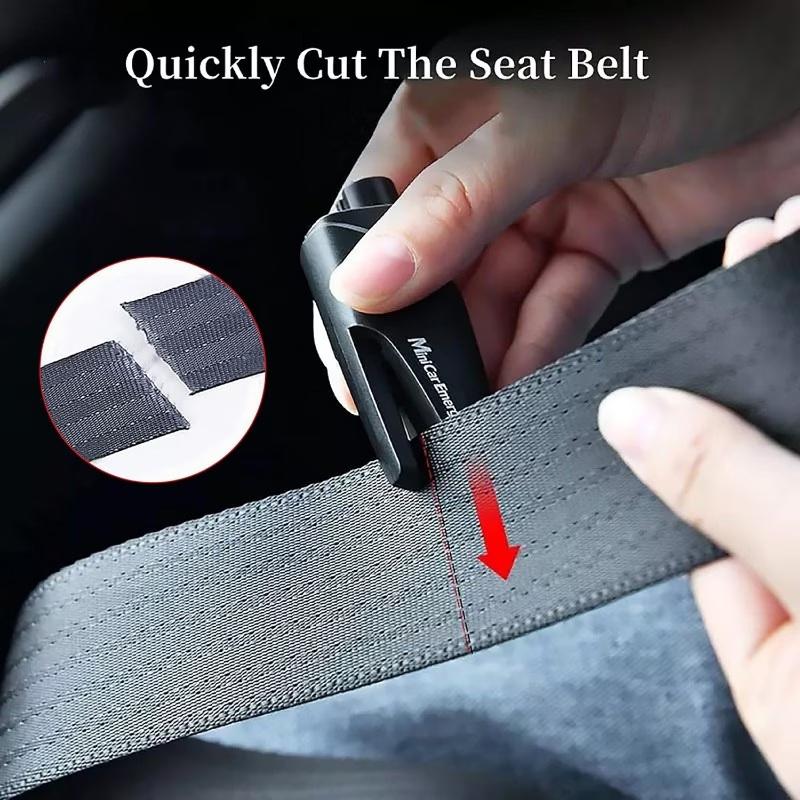 Car Window Breaker, Keychain, Seat Belt Cutter, 3-In-1 Glass Breaker And Seat Belt Cutter, Car Emergency Escape Tools