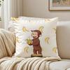CCurious George Pillow Kids Cartoon Cushion Cover Pillowcase Antidustmite living Room Sofa Decor Cushion Room