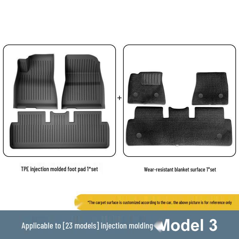 Compatible TPE Car Mats for 2023 Tesla Model Y/3