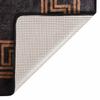 Washable Rug 80 X 150 Cm Black and Gold