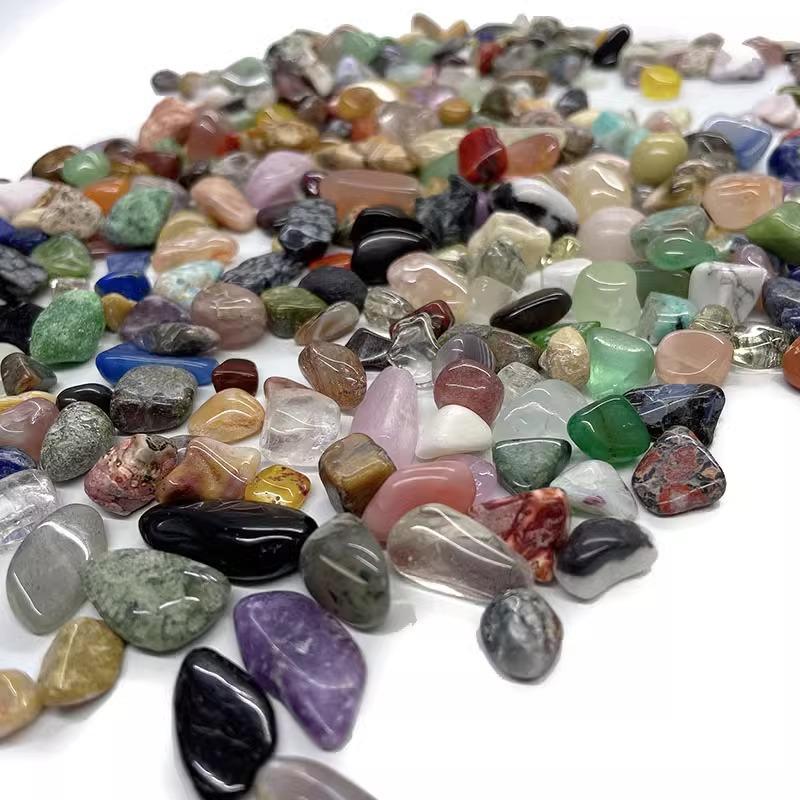 About 80 types of natural crystal minerals, crushed stone ornaments, crystals, fish tank flowerpot landscape stones, raw stone viewing, 8-15mm
