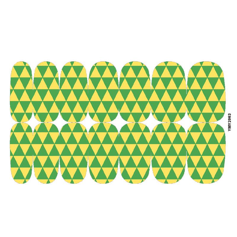 Waterproof Full Cover Party Nail Stickers - Colorful Designs (YMY2057-2072)