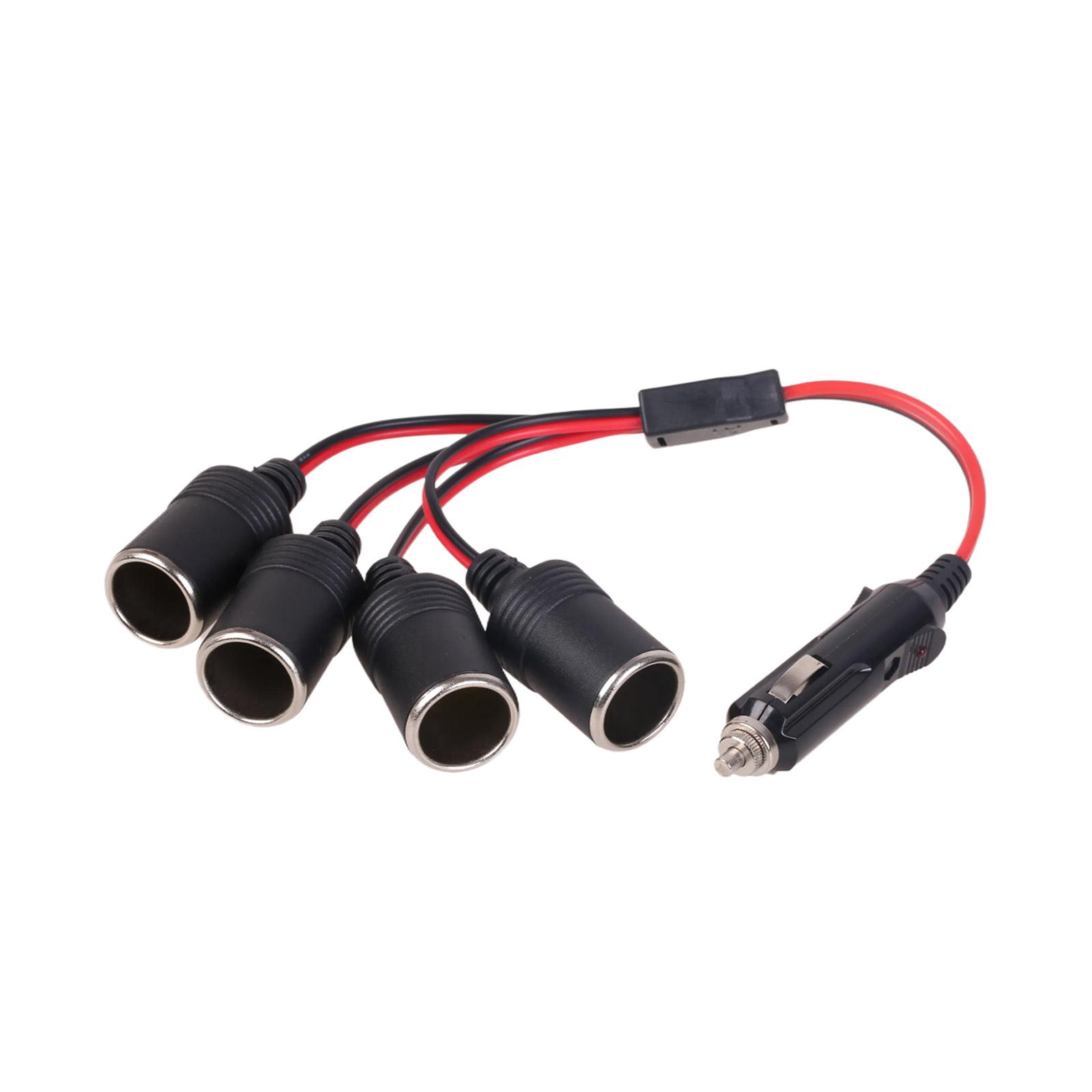 

Cigarette Lighter 12v-24v Universal For Small And Large Vehicles 1 to 3/1 to 4 Vehicle Cigarette Lighter Charging Cable 4T