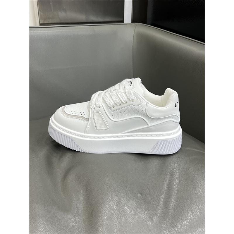 Board Shoes Spring New Leather Breathable Platform Sports Casual Shoes Cs