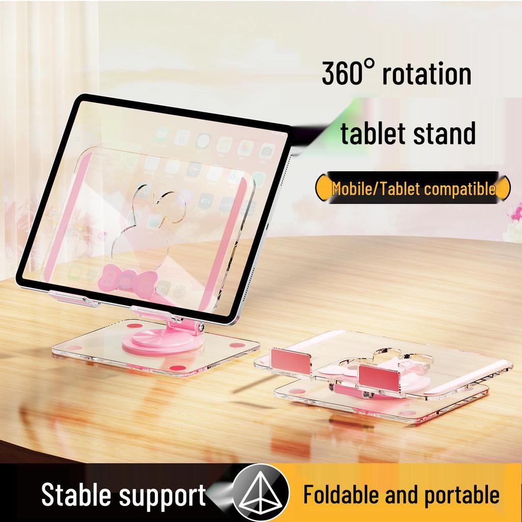 Acrylic Transparent Foldable Stand for Phones & Tablets - Ideal for Binge-Watching