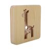 3D Giraffe Wooden Lamp 360 Degree Irradiation Hollow Pattern Warm White Light LED Wooden Night Light