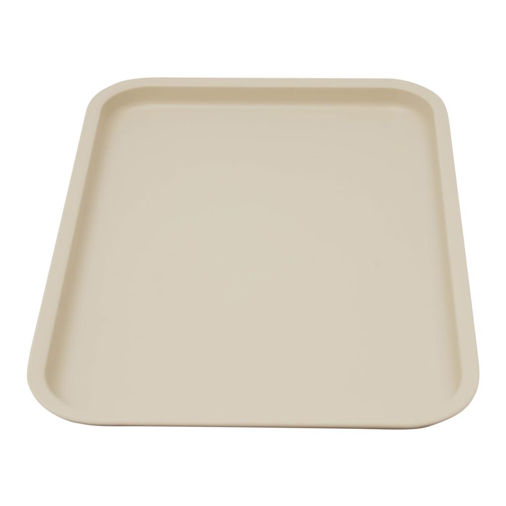 24Pcs Fast Food Tray Bulk PP Serving Tray 14*10.6 In Rectangular Non Slip Restaurant Cafeteria Trays for Kitchen Party (Khaki)